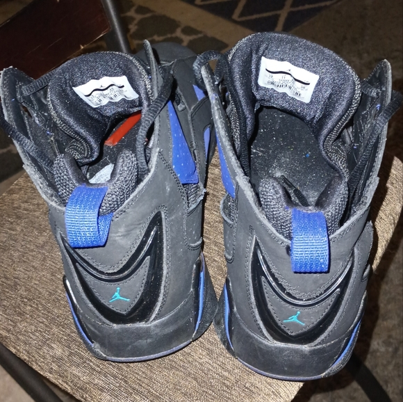 Jordans size 12 good shape black blue lagoon - Picture 2 of 3